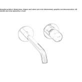 2-hole wall-mounted washbasin tap Konalga