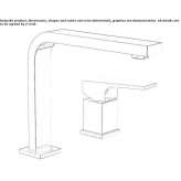 2-hole countertop washbasin tap Cusuna