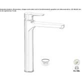 Single-lever countertop washbasin tap Loury