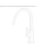 Countertop washbasin tap made of stainless steel with aerator Opatow