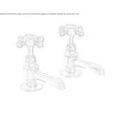 2-hole countertop washbasin tap Hlucin