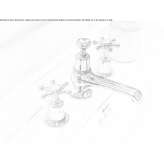3-hole countertop washbasin tap with cork stopper Wickwar