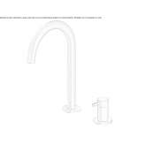 Countertop washbasin tap made of stainless steel Opatow