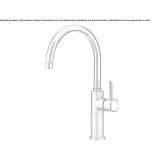 Single-lever countertop washbasin tap with adjustable spout Passons