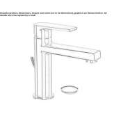 Single-lever washbasin faucet with automatic stopper Rincon