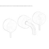 3-hole wall-mounted washbasin tap Buyukkoy