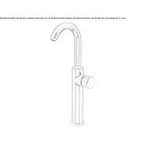 Single-lever countertop washbasin tap with adjustable spout Akaa