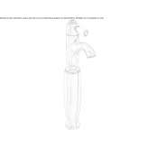 Single-lever countertop washbasin tap with aerator Vouzon