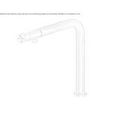 Modern, single-lever, single-lever washbasin faucet made of stainless steel Sestino