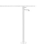 Free-standing single-lever brass washbasin tap without stopper Tocina