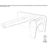Single-lever wall-mounted washbasin faucet Pisco