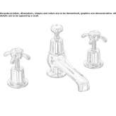 3-hole washbasin tap with cork stopper Palatka
