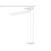 High countertop washbasin tap Zipari