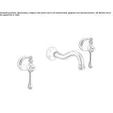 3-hole wall-mounted washbasin tap without stopper Fismes