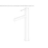 Countertop washbasin tap made of stainless steel Opatow