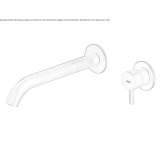 Stainless steel wall-mounted washbasin tap with aerator Opatow