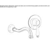Two-hole wall-mounted washbasin tap with one handle Paraul
