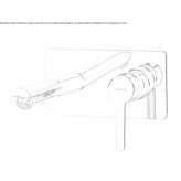 Wall-mounted washbasin tap with plate Paignton