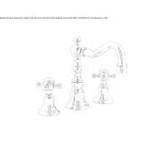 3-hole washbasin tap with adjustable spout Anaheim