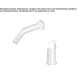 2-hole wall-mounted washbasin tap in stainless steel Tobosi