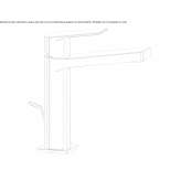 Brass countertop washbasin tap with automatic crank stopper Rusko