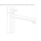 Countertop single-lever washbasin tap made of stainless steel with aerator Topile