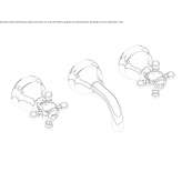 3-hole wall-mounted washbasin tap Ancone