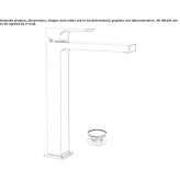 Single-lever countertop washbasin tap Cusuna
