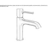 Single-lever washbasin tap without stopper Kenzhe