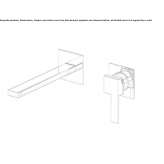 Single-lever wall-mounted washbasin faucet Zipari