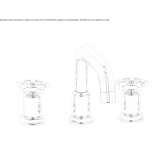 3-hole metal countertop washbasin tap Zemmer