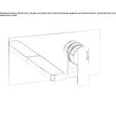 2-hole wall-mounted washbasin tap with plate Calcio