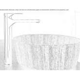 Single-lever countertop washbasin tap without waste Muzillac