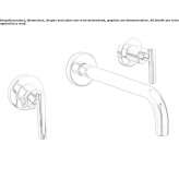 3-hole wall-mounted washbasin tap Icard