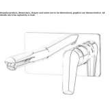 Single-lever washbasin tap with plate Lacanau