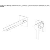 Single-lever wall-mounted washbasin faucet Moimacco