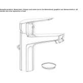 Single-lever washbasin faucet with automatic stopper Lacanau
