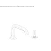 2-hole countertop washbasin faucet with single handle, made of chrome-plated brass Wickham