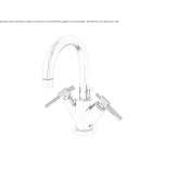 1-hole countertop washbasin tap Mantinos