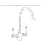 1-hole countertop washbasin tap with adjustable spout Fismes