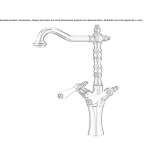 1-hole countertop washbasin tap with adjustable spout Slavnoye