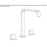 3-hole countertop washbasin tap Bichl