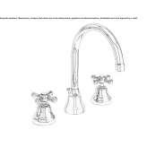 3-hole countertop washbasin tap with adjustable spout Brunete