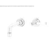 Two-hole wall-mounted washbasin tap Tepehan