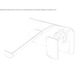 Two-hole, single-lever, wall-mounted washbasin faucet Claix