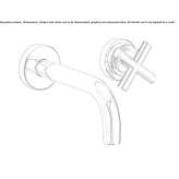 Two-hole wall-mounted washbasin tap Narzole