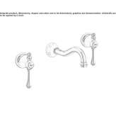 3-hole wall-mounted washbasin tap without stopper Fismes