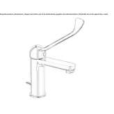 1-hole washbasin tap with cork stopper Bozkurt
