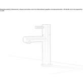 Brass countertop washbasin faucet with a single handle Melres
