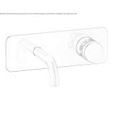 Hydroprogressive wall-mounted washbasin faucet Penza
